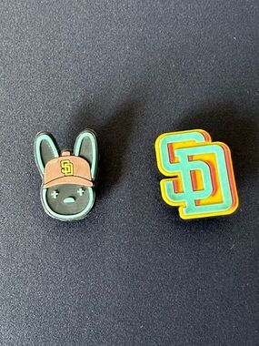 San Diego Padres City Connect Shoe Charms Bad Bunny 2pc Set Croc Compatible